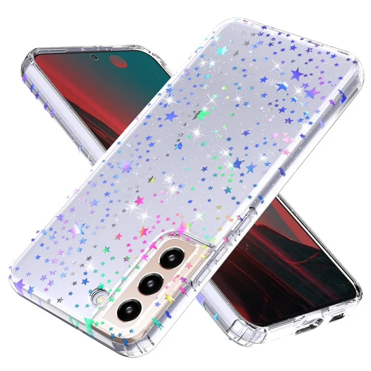 Для Samsung Galaxy S22 5G GW18 Мягкий ТПУ IMD Стильный узор Anti-fall Phone Case - Лазерная звезда