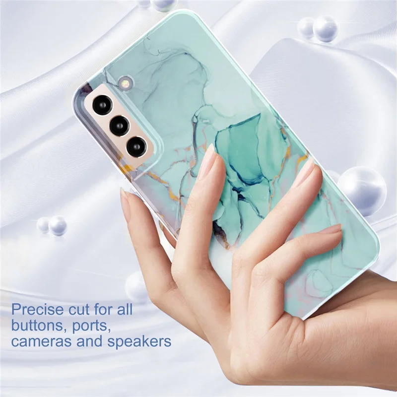 For Samsung Galaxy S22 5G GW18 Soft TPU IMD Stylish Pattern Anti-fall Phone Case - Marble A