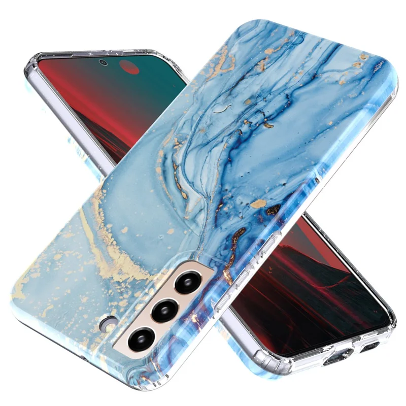 For Samsung Galaxy S22 5G GW18 Soft TPU IMD Stylish Pattern Anti-fall Phone Case - Marble C