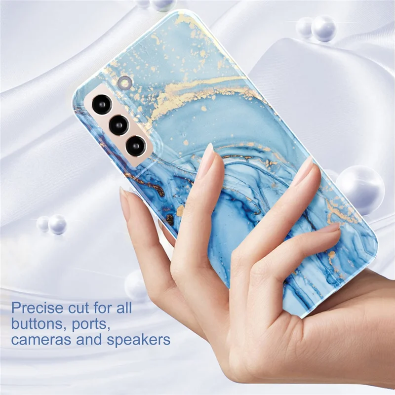For Samsung Galaxy S22 5G GW18 Soft TPU IMD Stylish Pattern Anti-fall Phone Case - Marble C