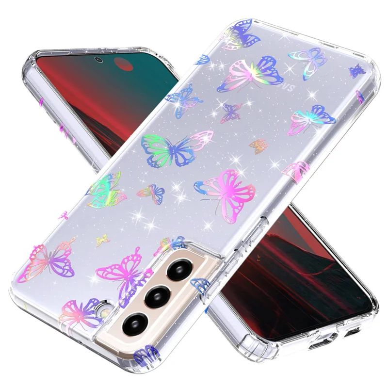 For Samsung Galaxy S22+ 5G GW18 Soft TPU IMD Pattern Protective Cell Phone Case - Laser Butterfly