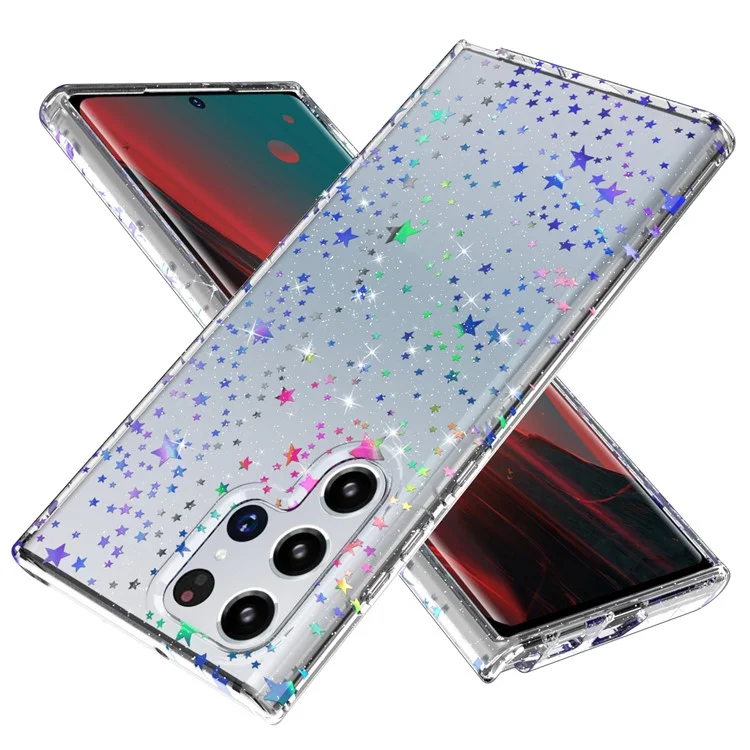 Para Samsung Galaxy S22 Ultra 5G GW18 Anti-drop Stylish Pattern Soft TPU IMD Phone Case - Laser Star