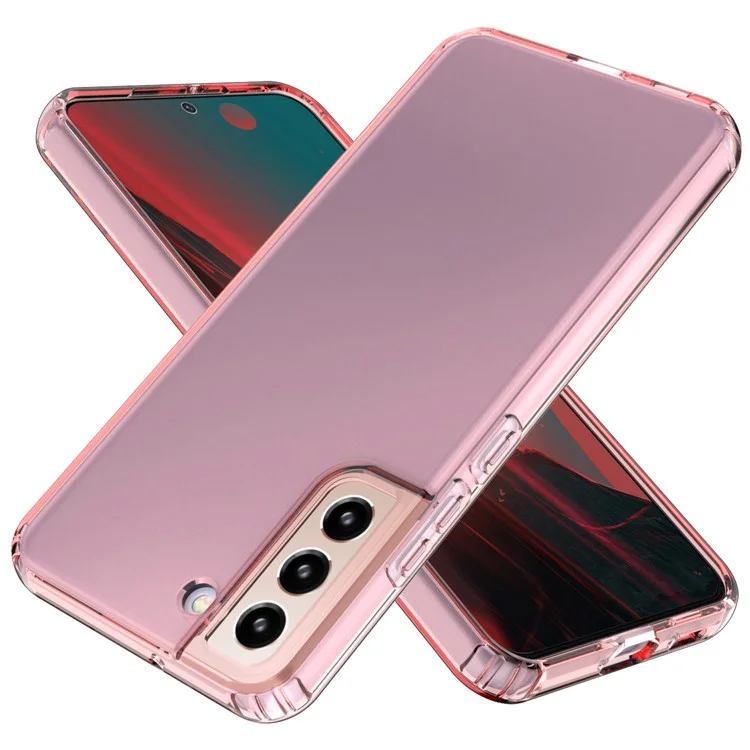 GW18 Soft TPU Clear Well-protected Anti-fall Phone Case for Samsung Galaxy S22 5G - Transparent Pink