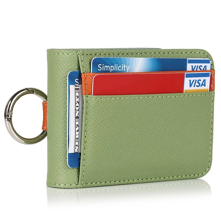 Pour Samsung Galaxy Z Flip3 5G Palm Print Card Slots PU Cuir Étui de Téléphone Couverture avec Bague Support et Support - Vert