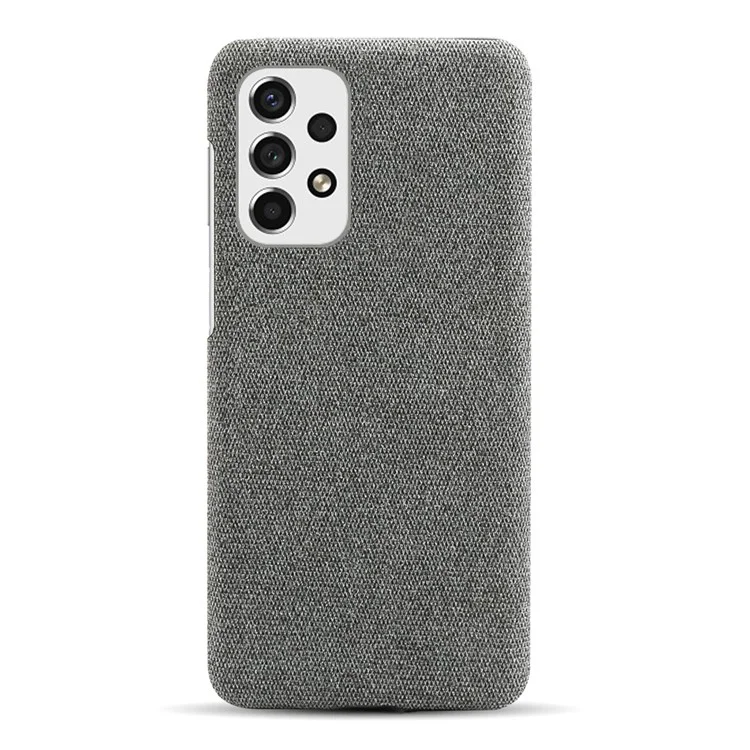 Heat Dissipation Design Phone Case for Samsung Galaxy A53 5G, Soft Cloth Coated PC Shock-Absorbing Protective Case - Grey