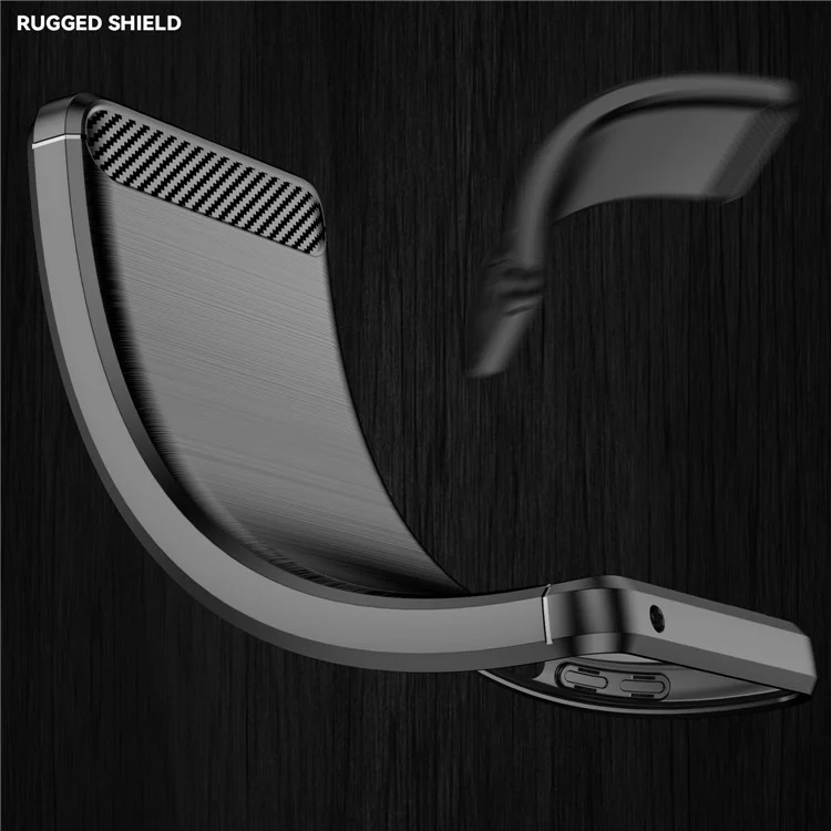 Для Samsung Galaxy A33 5G Anti-scratch Shockproof 1.8mm TPU Case Brushed Surface Carbon Fiber Texture Phone Cover - Black