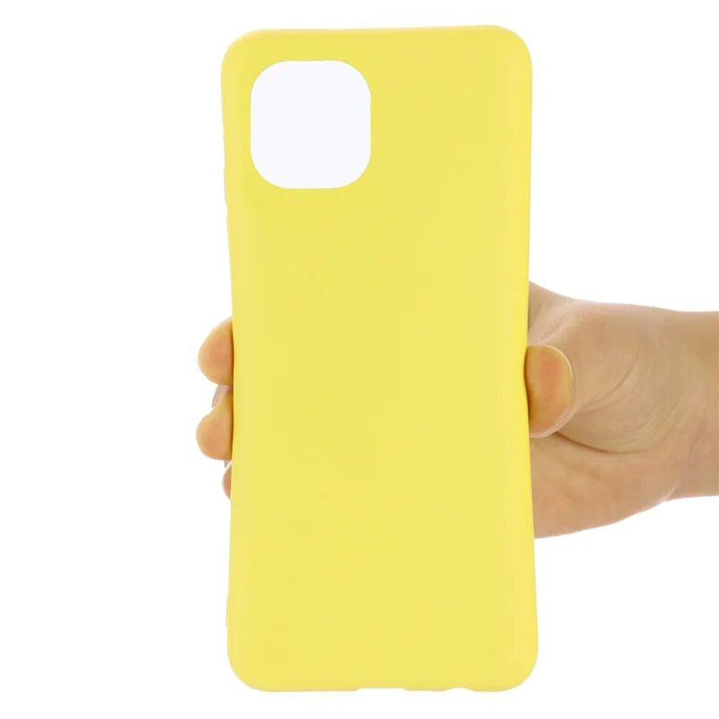For Samsung Galaxy A03 (166.5mm) Liquid Silicone Anti-Scratch Soft Microfiber Lining Phone Cover with Strap - Yellow