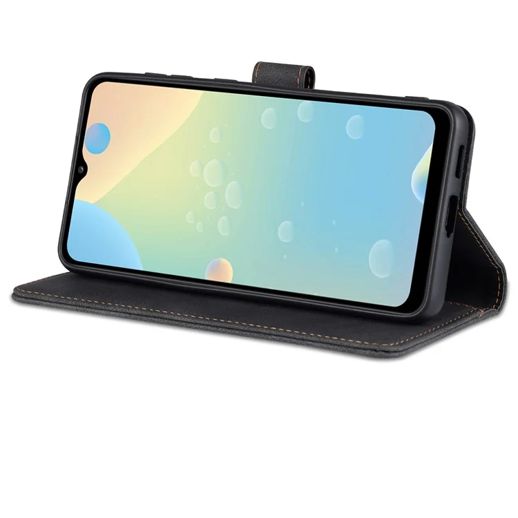 AZNS Case for Samsung Galaxy A53 5G, PU Leather Wallet Folding Stand Magnetic Scratch-proof Flip Cover - Black