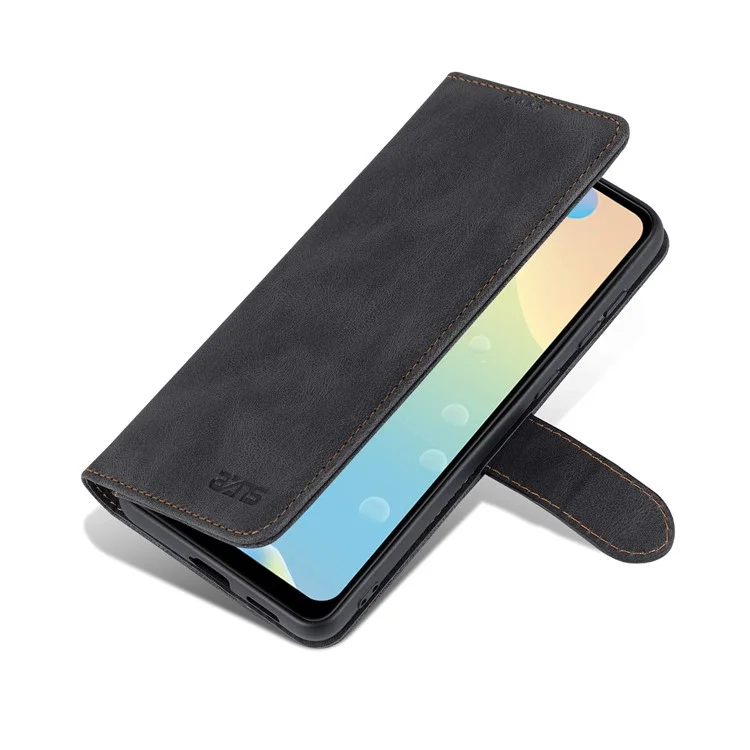 AZNS Case for Samsung Galaxy A53 5G, PU Leather Wallet Folding Stand Magnetic Scratch-proof Flip Cover - Black