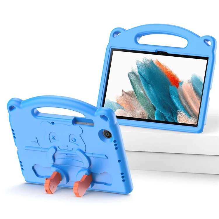 DUX DUCIS Per Samsung Galaxy Tab A8 10.5 (2021) / A8 10.5 (2022) Cartoon Panda EVA Foam Kickstand Case, Drop-Proof Cushions Multiple Colors Cute Cartoon Design Tablet Case - Blu