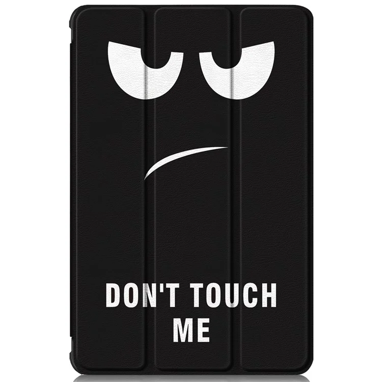 Per Samsung Galaxy Tab A8 10.5 (2021) / A8 10.5 (2022) Pattern Printing Stylish Premium Tri-Fold Stand Auto Wake / Sleep PU Leather Smart Case - Angry Look