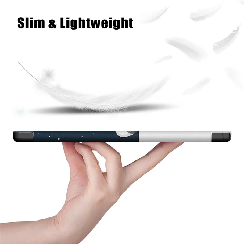 Für Samsung Galaxy Tab A8 10,5 (2021) / A8 10,5 (2022) Musterdruck Stylische Premium-Dreifach-Klappe Automatisches Ein-/Aus-Schalten PU-Leder Smart-Case – Katze