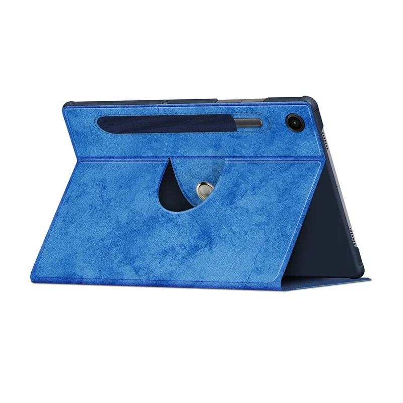 Für Samsung Galaxy Tab A8 10,5 (2021) / A8 10,5 (2022) einfarbiges PU-Leder + PC-Tablet-Hülle mit Drehständer, Schutzhülle – Blau