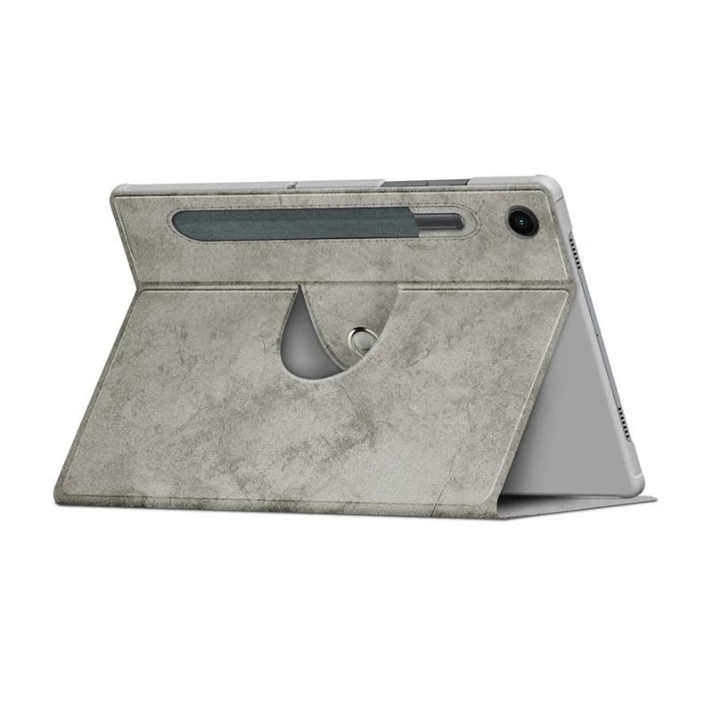 Für Samsung Galaxy Tab A8 10,5 (2021) / A8 10,5 (2022) Einfarbiges PU-Leder + PC-Tablet-Hülle mit Drehständer, Schutzhülle – Grau