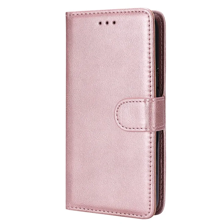KT Leather Series-3 Destacável 2-em-1 Caixa de Telefone de Design Para Samsung Galaxy S22 Ultra 5G, PU Sistão de Catura de Catura Tampa de Proteção à Prova de Choque Magnética Com Cinta - Rosa Ouro