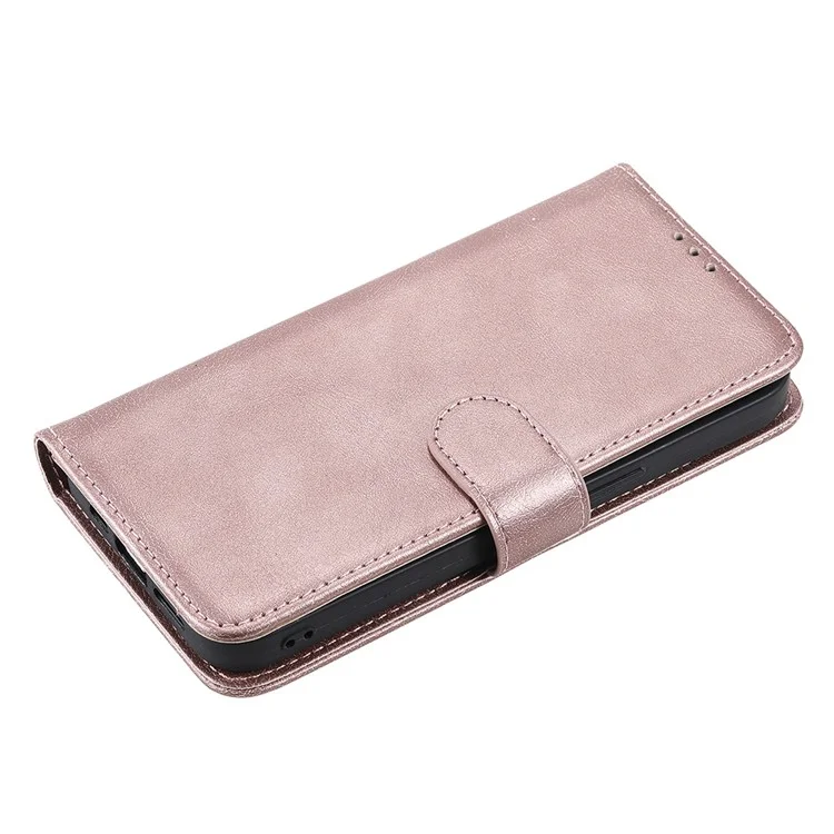 KT Leather Series-3 Destacável 2-em-1 Caixa de Telefone de Design Para Samsung Galaxy S22 Ultra 5G, PU Sistão de Catura de Catura Tampa de Proteção à Prova de Choque Magnética Com Cinta - Rosa Ouro
