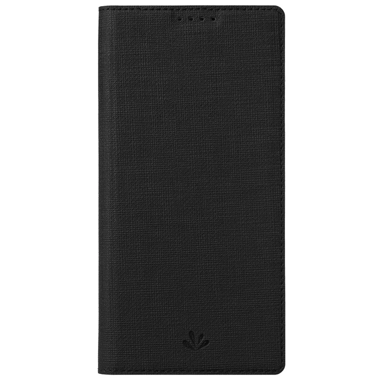Case de Cuero de la Tarjeta de la Serie Vili DMX Para Samsung Galaxy A73 5G Folio Flip Phone Cover With Stand - Negro