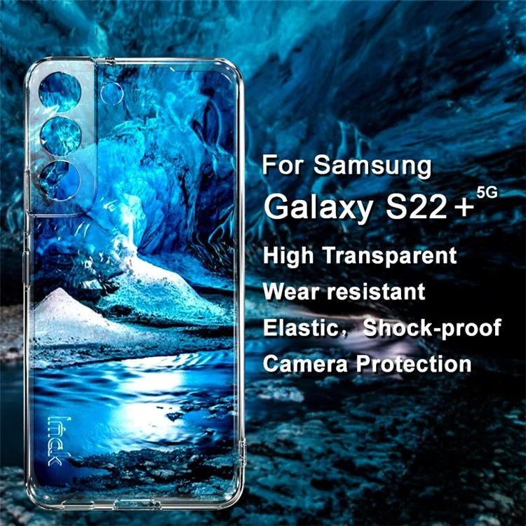 IMAK UX-5 Series Crystal Clear Case für Samsung Galaxy S22+ 5G, flexibles TPU-schockabsorbierendes schlankes und leichtes Gehäuse