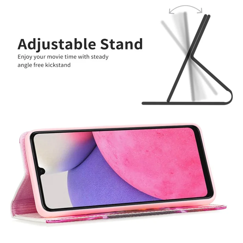 For Samsung Galaxy A33 5G Pattern Printing PU Leather Cover Stand Hidden Magnetic Adsorption Shockproof Flip Wallet Phone Case - Sunflower
