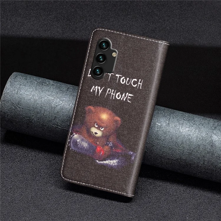 Magnetische Automatisch Absorbierte Abdeckung Für Samsung Galaxy A13 4G / A13 5G / A04 4G (164,4 x 76,3 x 9,1 Mm), PU -leder -brieftaschenhülle - Tragen