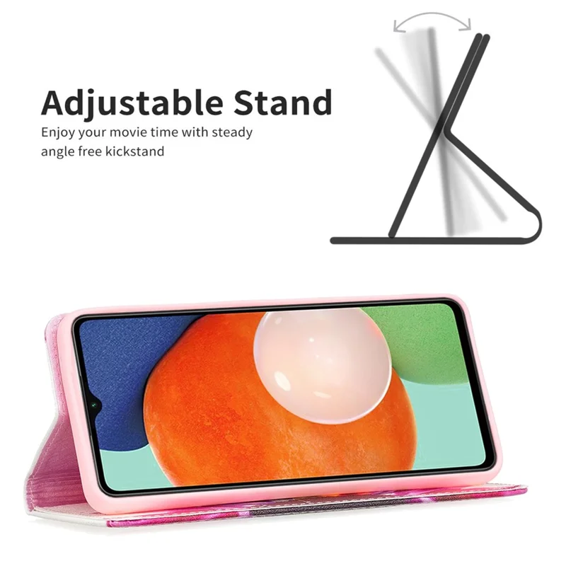 Magnetic Auto-absorbed Cover for Samsung Galaxy A13 4G / A13 5G / A04 4G (164.4 x 76.3 x 9.1 mm), PU Leather Wallet Phone Case - Sunflower