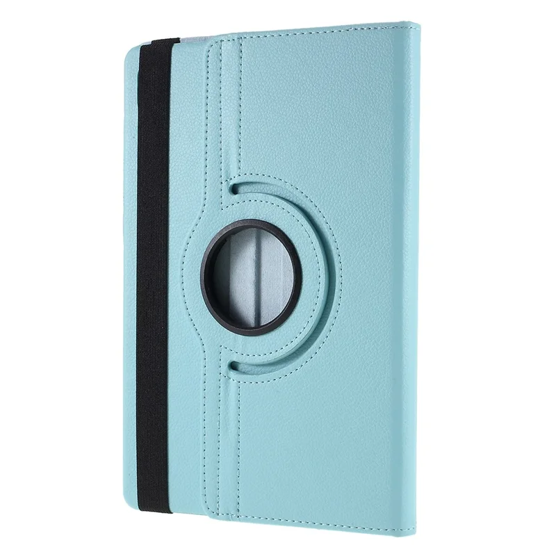 For Samsung Galaxy Tab S10 FE / S9 FE / S9 / S8 / S7 Tablet Case Rotary Stand PU Leather Cover with Elastic Band - Baby Blue