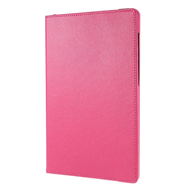 For Samsung Galaxy Tab S10 FE / S9 FE / S9 / S8 / S7 Tablet Case Rotary Stand PU Leather Cover with Elastic Band - Rose