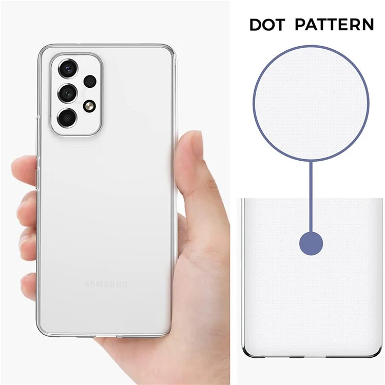 Per Samsung Galaxy A53 5G Custodia per Telefono Cellulare Trasparente Morbida TPU Anti-impronta Protettiva Custodia per Telefono