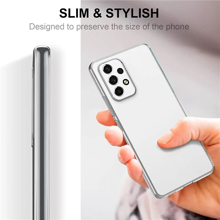 For Samsung Galaxy A53 5G Mobile Phone Case Clear Soft TPU Anti-fingerprint Protective Phone Cover