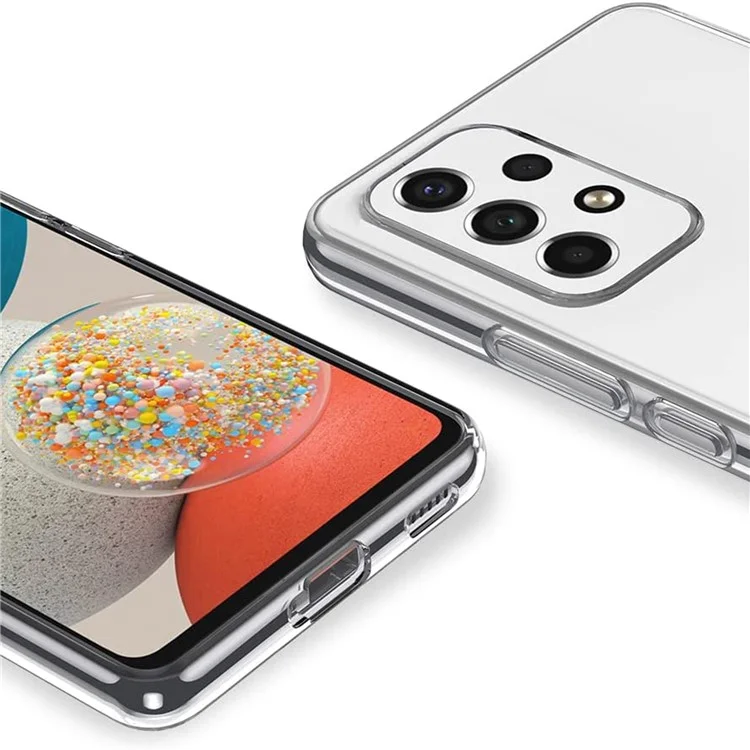 Per Samsung Galaxy A53 5G Custodia per Telefono Cellulare Trasparente Morbida TPU Anti-impronta Protettiva Custodia per Telefono