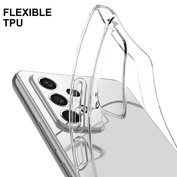 For Samsung Galaxy A53 5G Mobile Phone Case Clear Soft TPU Anti-fingerprint Protective Phone Cover