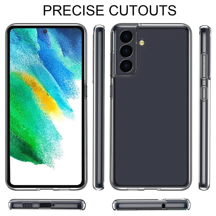 For Samsung Galaxy S22 5G Mobile Phone Case Precise Cutouts Clear Soft TPU Anti-fingerprint Well-protected Phone Cover