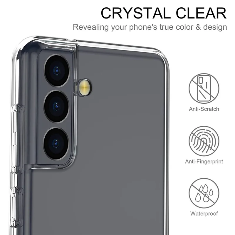 Soft TPU Thin Cover for Samsung Galaxy S22+ 5G, Anti-scratch Anti-fingerprint Clear Protective Case