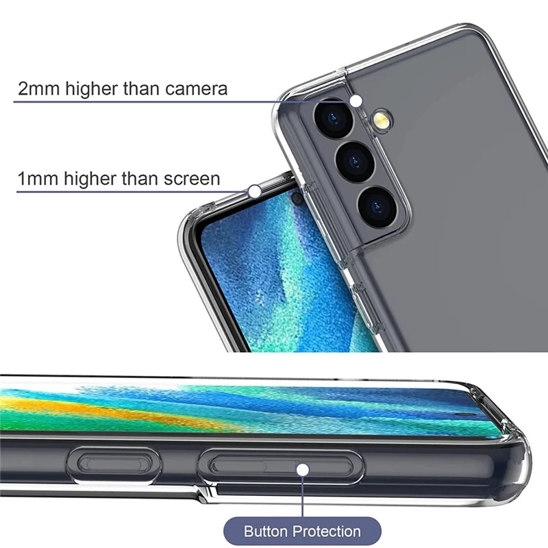 Soft TPU Thin Cover for Samsung Galaxy S22+ 5G, Anti-scratch Anti-fingerprint Clear Protective Case