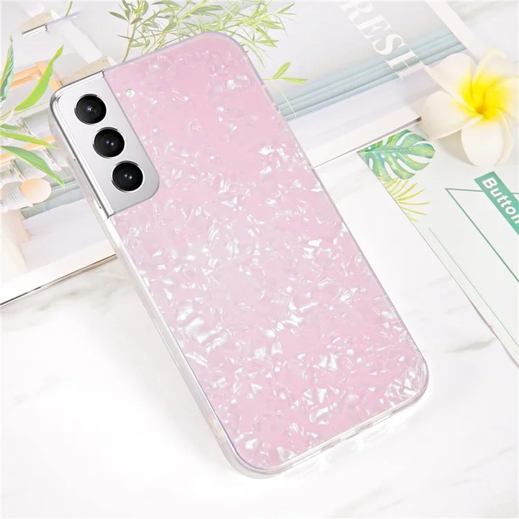Ipaky IMD Phone Case Для Samsung Galaxy S22 + 5G, Acryl Back + TPU Рама Гибридной Ударной Крышки Телефона - Розовый