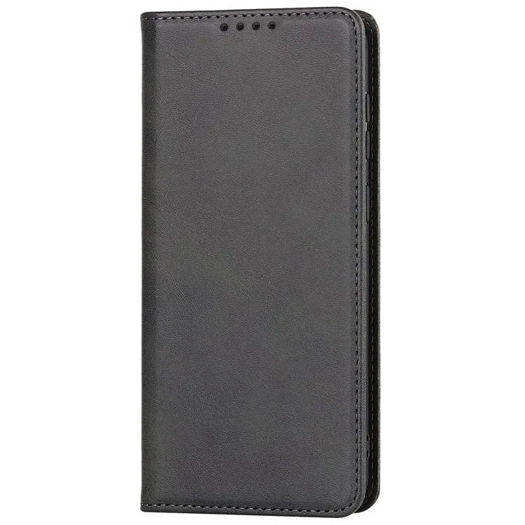 Magnetische Automatisch Absorbierte Pu-lederhülle Für Samsung Galaxy A33 5G, Folio Flip Wallet Stand Telefonabdeckung - Schwarz