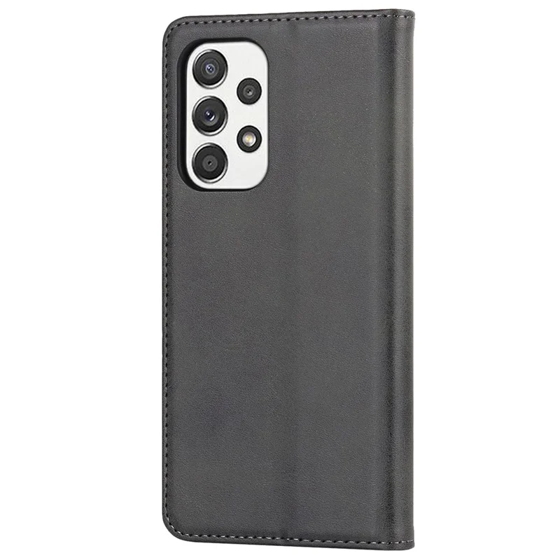 PU Leather + TPU Wallet Phone Case for Samsung Galaxy A53 5G, Foldable Stand Magnetic Auto Closing Cover - Black