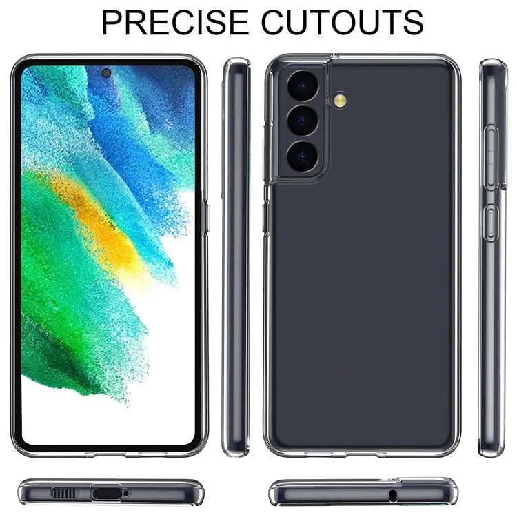 For Samsung Galaxy S22+ 5G Soft TPU Clear Anti-fingerprint Cover with Full Glue 0.1mm Tempered Glass Screen Protector (Support Fingerprint Unlocking)