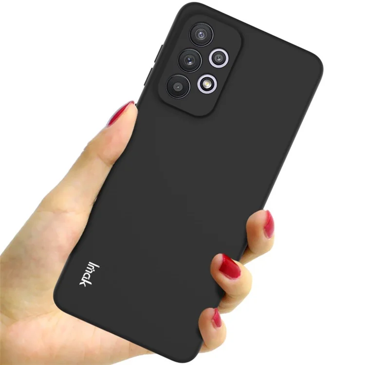 IMAK UC-2 Serie para Samsung Galaxy A33 5G Ajuste ceñido Color sólido ligero Carcasa de teléfono móvil de TPU blando - Negro