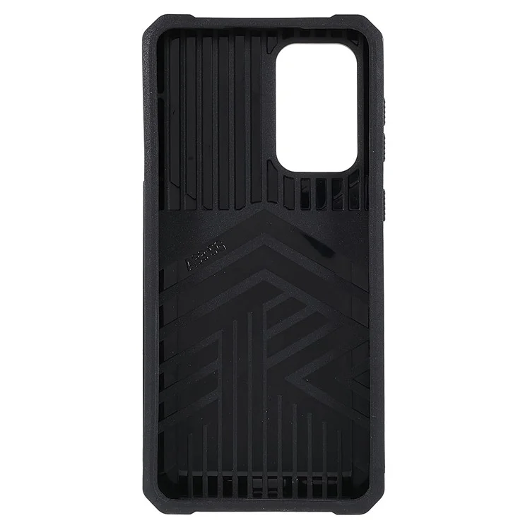 Para Samsung Galaxy A33 5G Slider Slider PC + TPU Slot Para Cartão de Choque de Choque + Design de Kickstand Capa de Telefone Celular - Preto