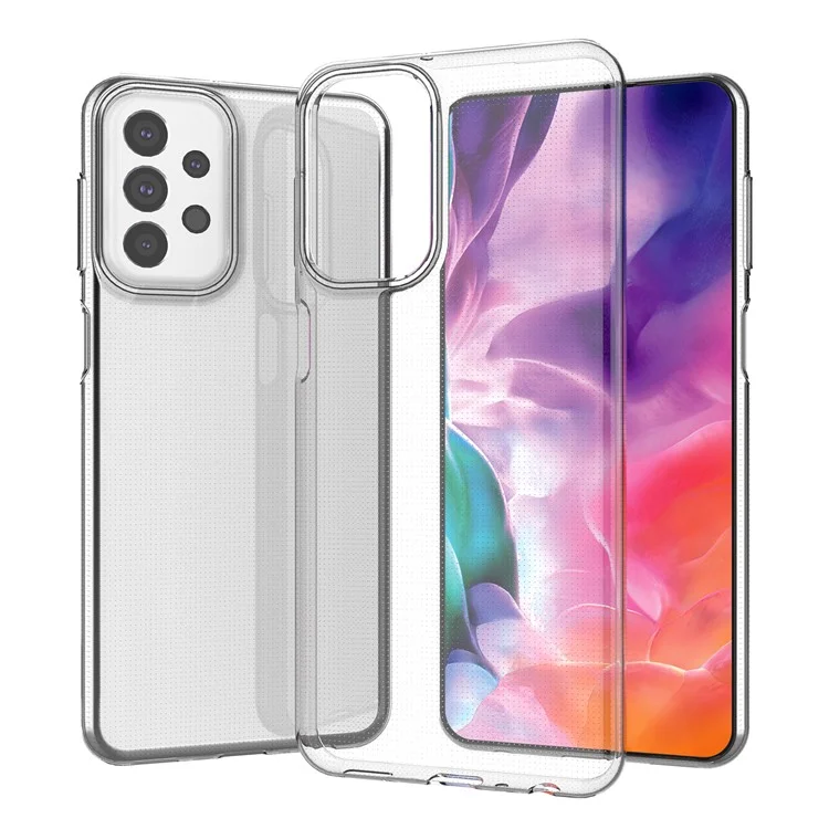 Für Samsung Galaxy A23 4G / 5G Weiche, flexible, langlebige TPU-Hülle Stoßabsorption Kratzsicher Klare Abdeckung