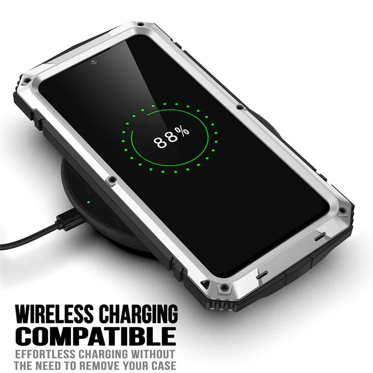 Pour Samsung Galaxy S22 5G Kickstand TPU + Étui de téléphone en métal antichoc antipoussière résistant aux chutes Housse de protection - Argent