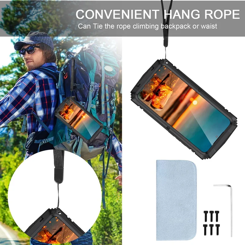 For Samsung Galaxy S22 5G Kickstand TPU + Metal Phone Case Shockproof Dustproof Fall-proof Protective Cover - Black