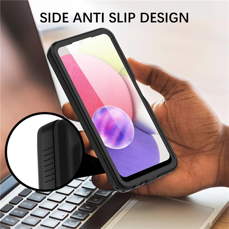 Étui SHELLBOX pour Samsung Galaxy A03s (version américaine) Étui de protection antidépoussière IP68 étanche avec prise en charge du déverrouillage par empreinte digitale
