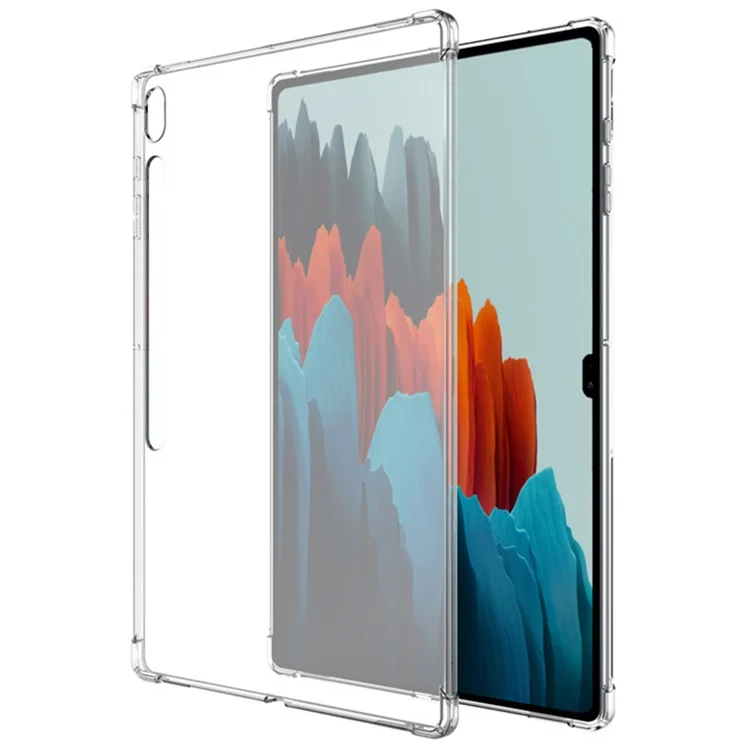 Für Samsung Galaxy Tab S8 Ultra Vierkant-Airbag Sturzsicheres Tablet-Gehäuse, Kristallklare TPU-Abdeckung