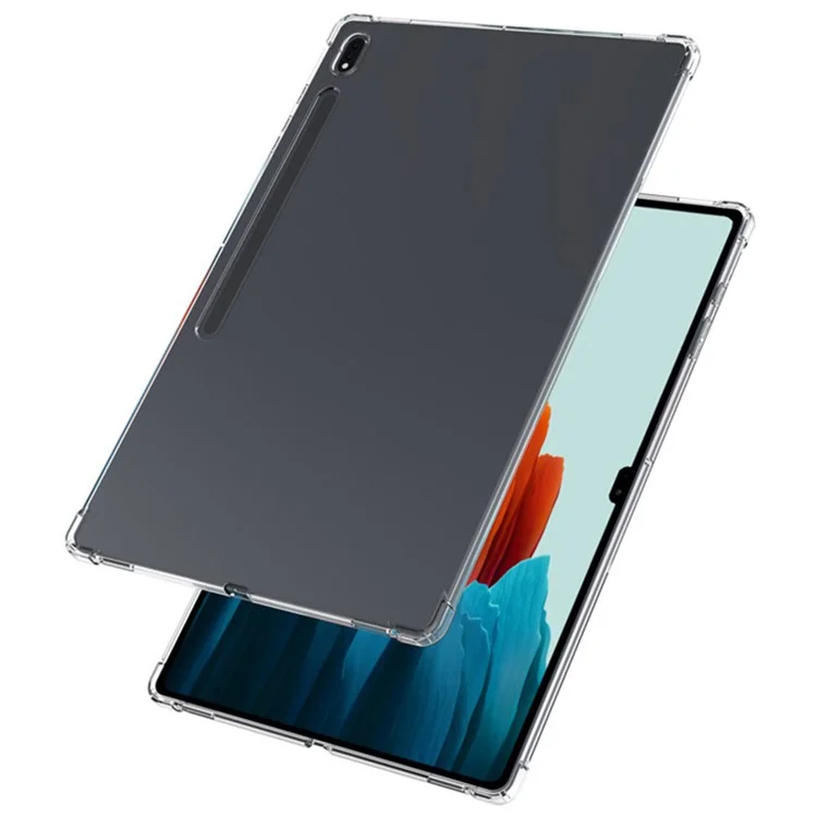 Für Samsung Galaxy Tab S8 Ultra Vierkant-Airbag Sturzsicheres Tablet-Gehäuse, Kristallklare TPU-Abdeckung