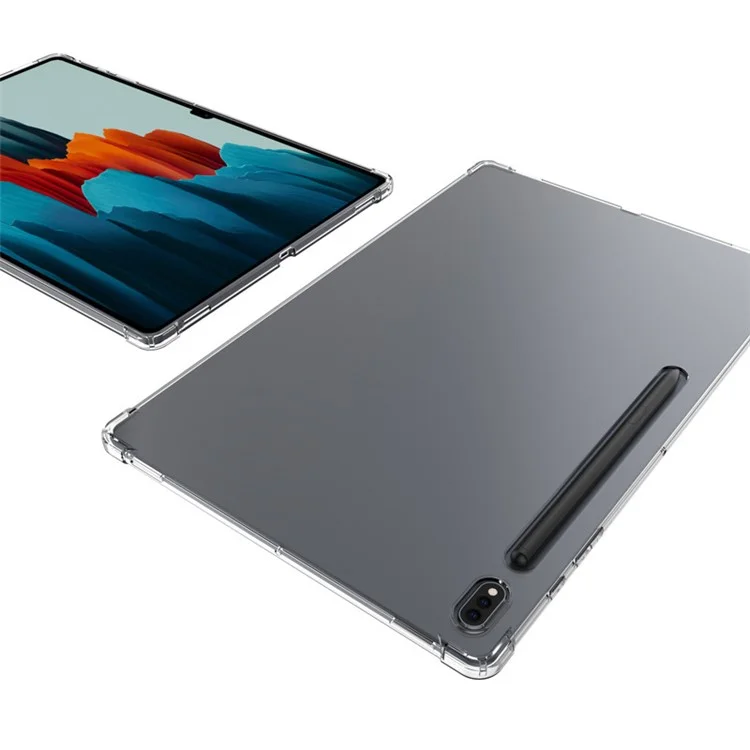 Für Samsung Galaxy Tab S8 Ultra Vierkant-Airbag Sturzsicheres Tablet-Gehäuse, Kristallklare TPU-Abdeckung