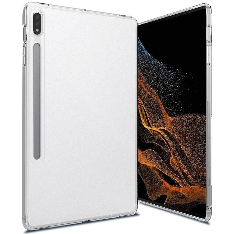 Für Samsung Galaxy Tab S8 Ultra glänzende Oberfläche, matte Innenbeschichtung Tablet-Hülle, kratzfest, weiche TPU-Schale