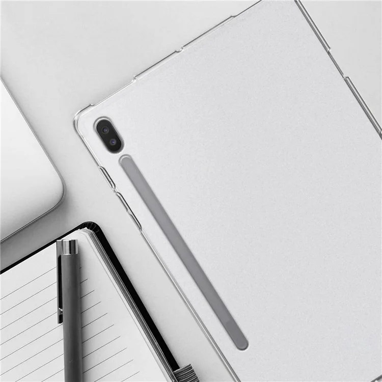 For Samsung Galaxy Tab S8 Ultra Glossy Surface Inner Matte Finish Tablet Case Anti-scratch Soft TPU Shell