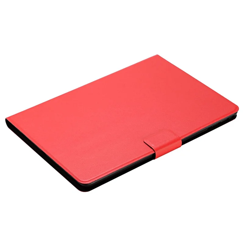 For Samsung Galaxy Tab A8 10.5 (2021) / A8 10.5 (2022) X205 / X200 Solid Color Stand Leather Tablet Case Card Holder Full Protection Cover - Red